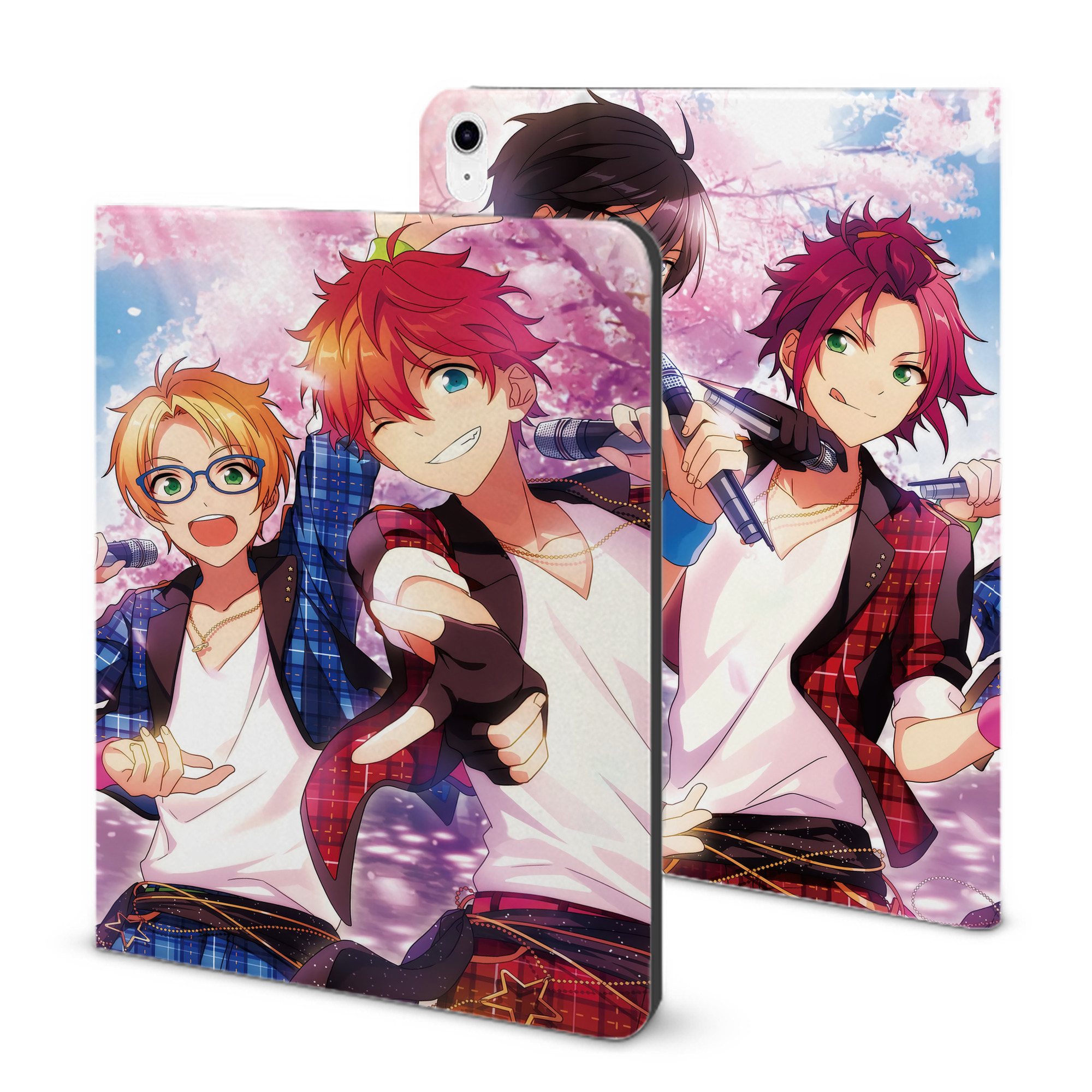 （画像用） あんさんぶるスターズ! Ensemble Stars IPad ケース ブック型 PUレザー TPU 耐衝撃 軽量 薄型 ペン収納なし 全面保護 IPad 各モデル対応